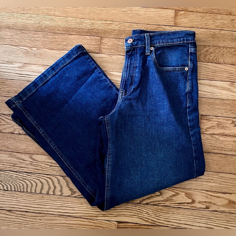 Gap Dark Wash Wide Leg Jeans Size 8P